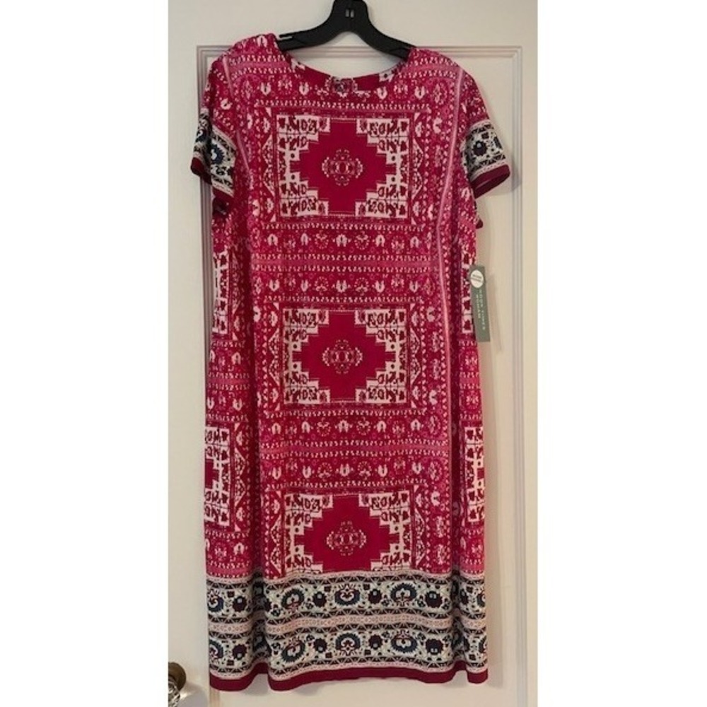 NWT LONDON TIMES Geometric Tapestry Shift Dress  Size 14